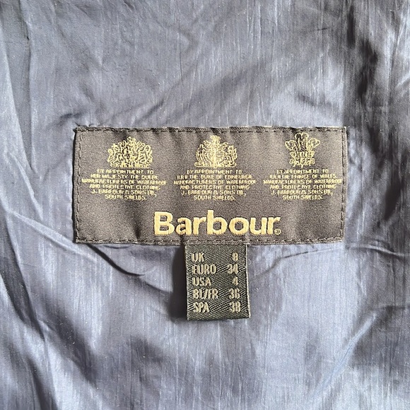 SOLD—-  Barbour Polarquilt Jacket in Navy - Picture 6 of 9